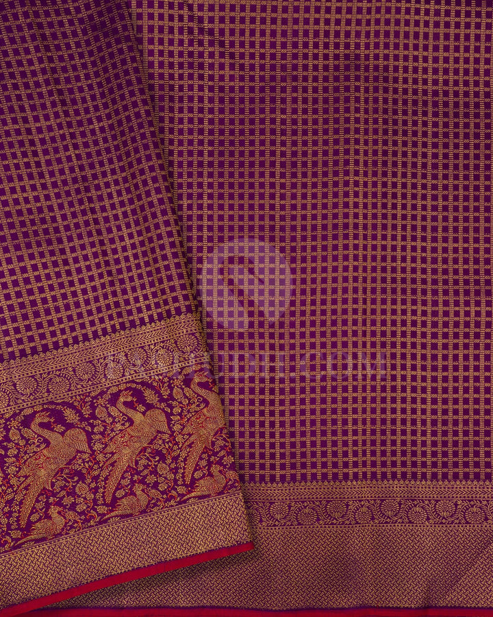 Violet Kanjivaram Silk Saree-S1710(A)