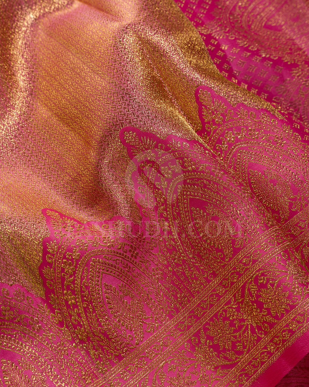 Watermelon Pink Kanjivaram Silk Saree-S1463(B)