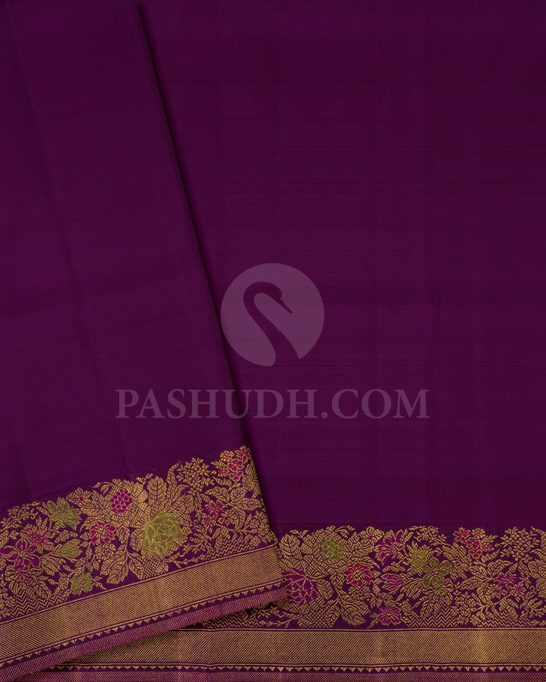Sea Green With Purple Kanjivaram Silk Saree-S1637(B)