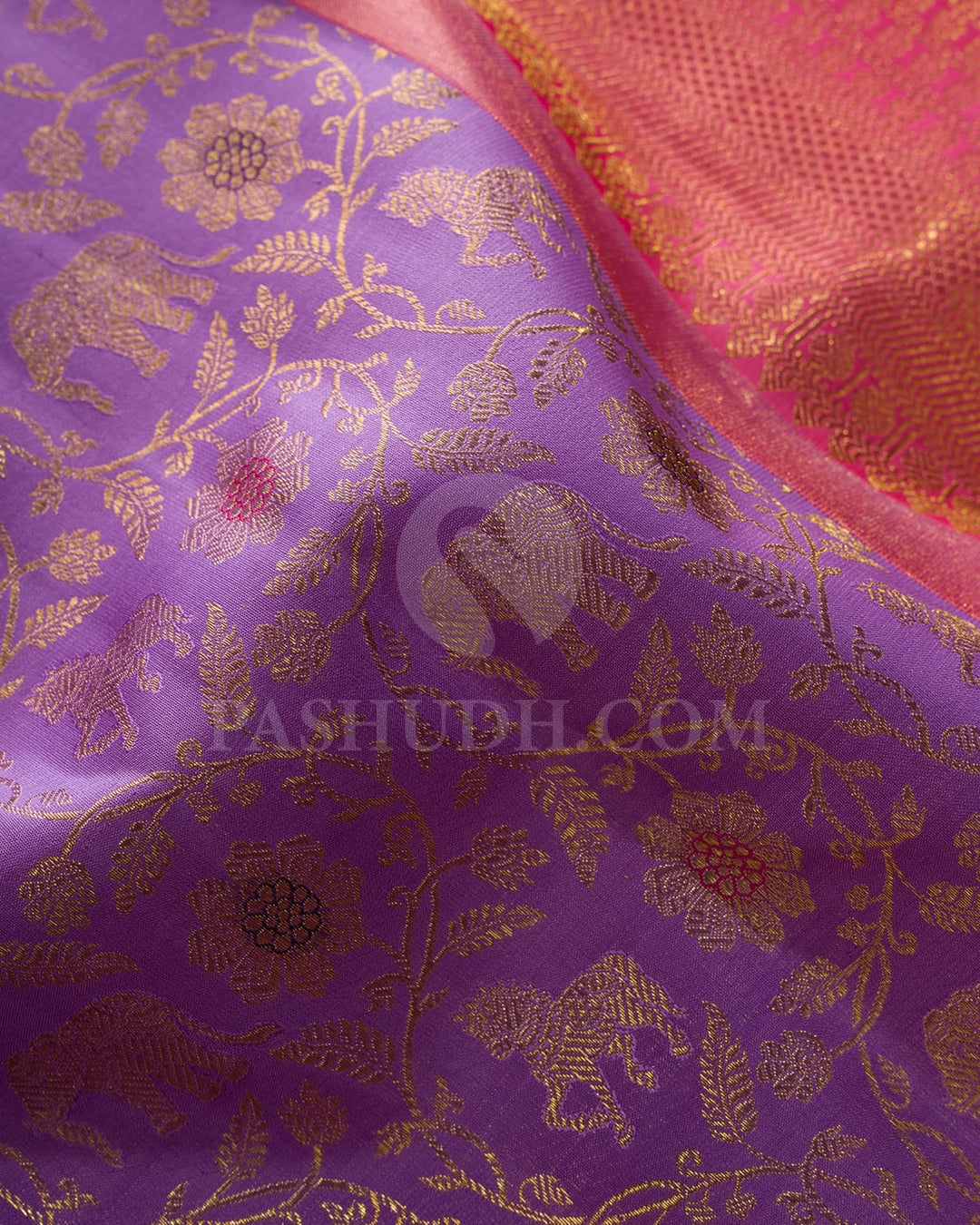 Lavender Bridal Vanasingaram Kanjivaram Silk Saree-S1715(A)