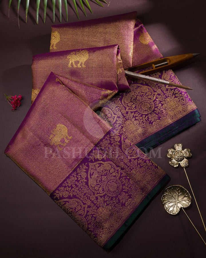 Purple Kanjivaram Silk Saree-S1605(C)