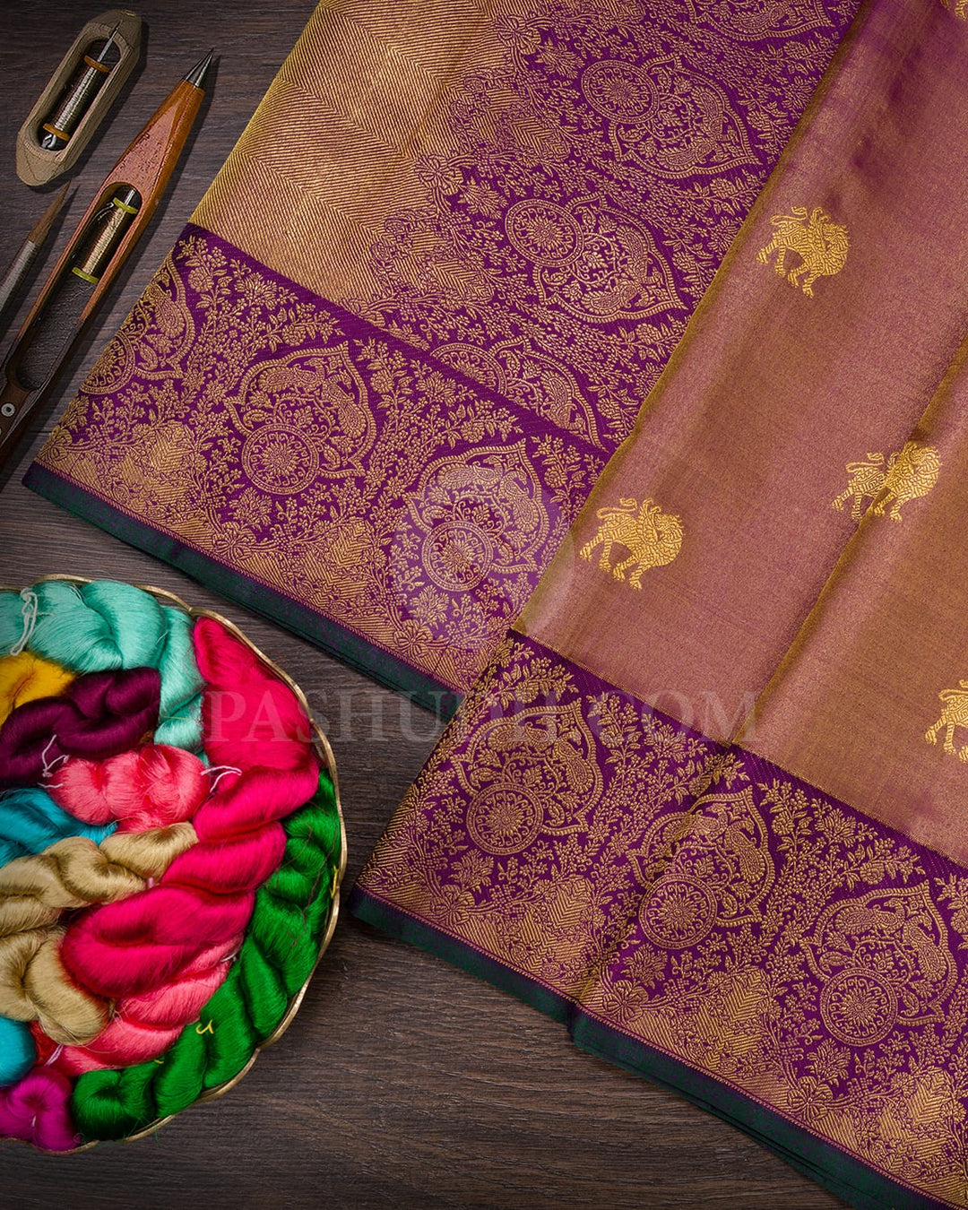 Purple Kanjivaram Silk Saree-S1605(C)