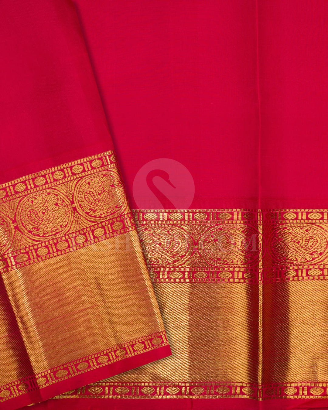 Sky Blue With Red Kanjivaram Silk Saree-SP394
