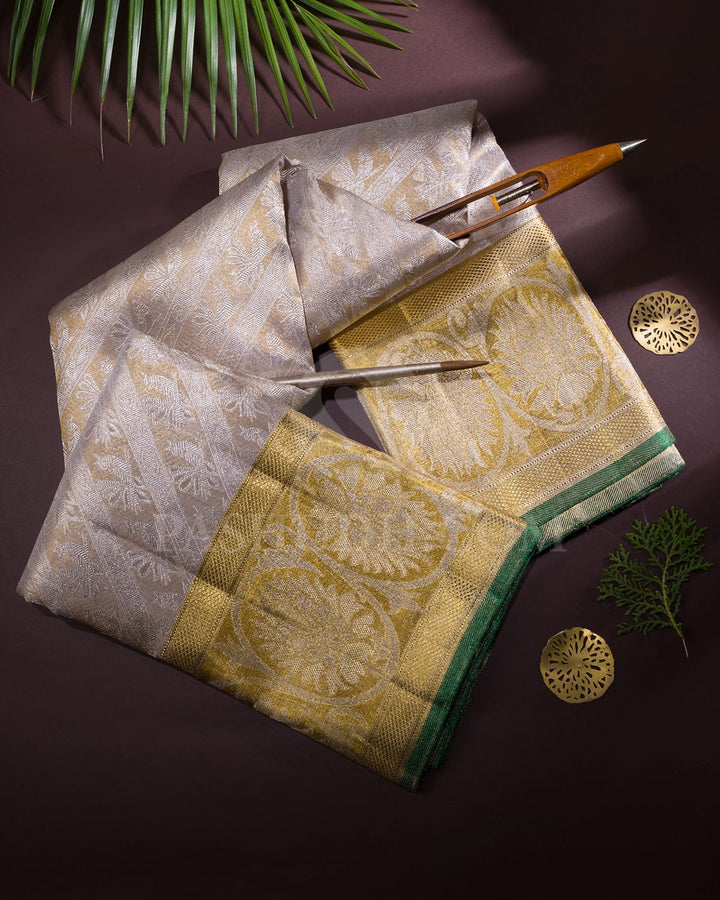 Gold Silver Tissue Kanjivaram Silk Saree-SP403
