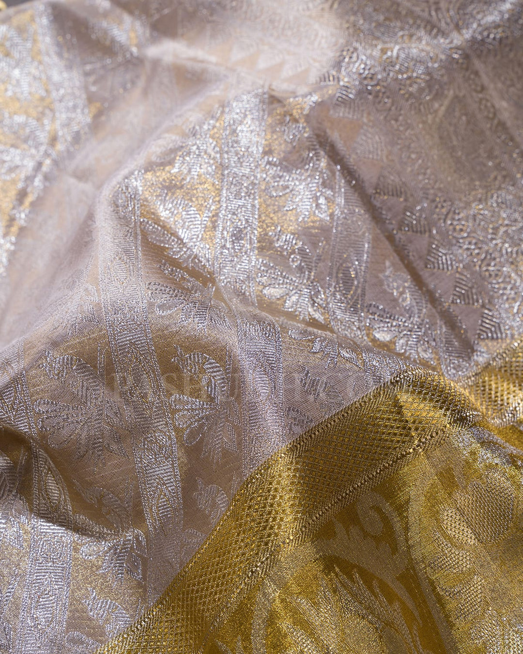 Gold Silver Tissue Kanjivaram Silk Saree-SP403