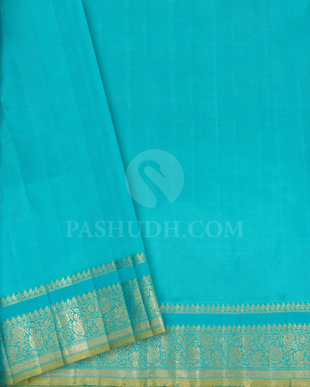 Mango Yellow With Sky Blue Kanjivaram Silk Saree-S1730(A)
