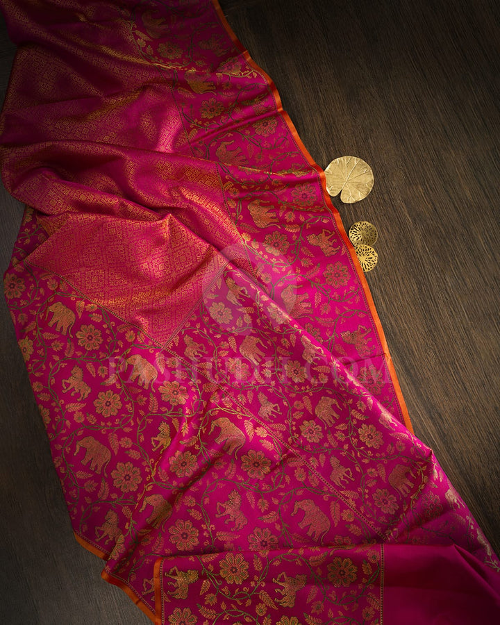Rani Pink Bridal Kanjivaram Silk Saree-S1727(A)