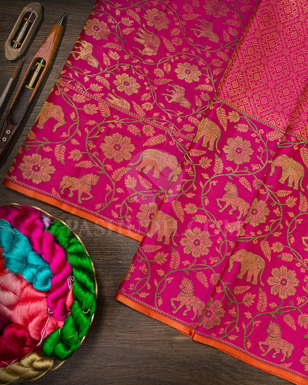 Rani Pink Bridal Kanjivaram Silk Saree-S1727(A)