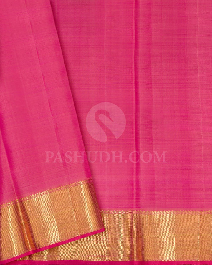 Violet And Rouge Pink Kanjivaram Silk Saree-S1721(A)