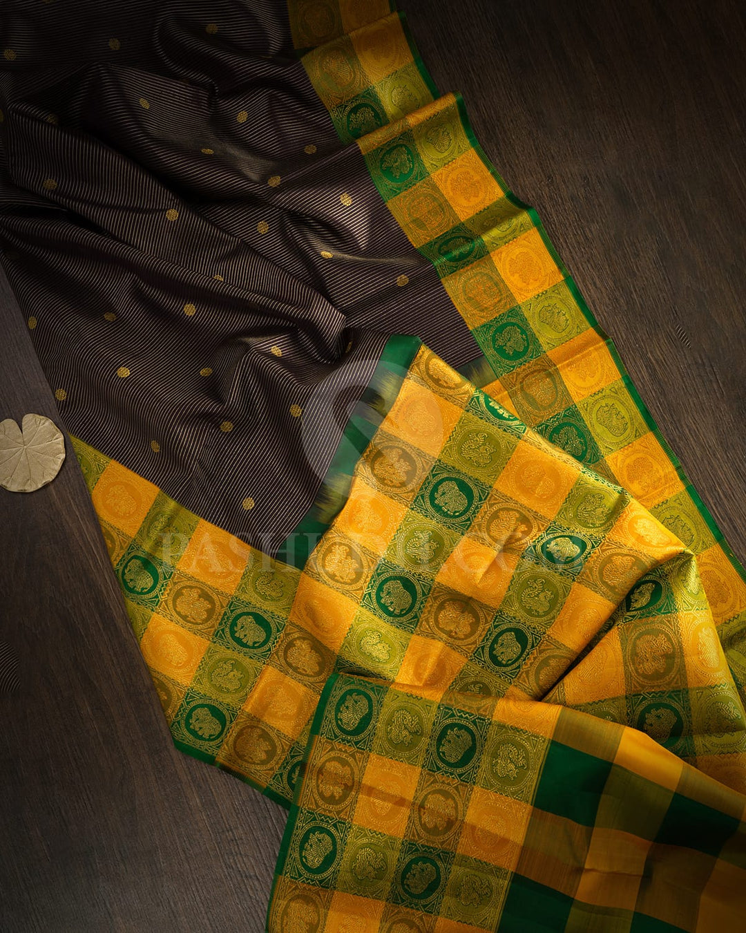 Aubergine Traditional Kanjivaram Silk Saree-S1619(B)