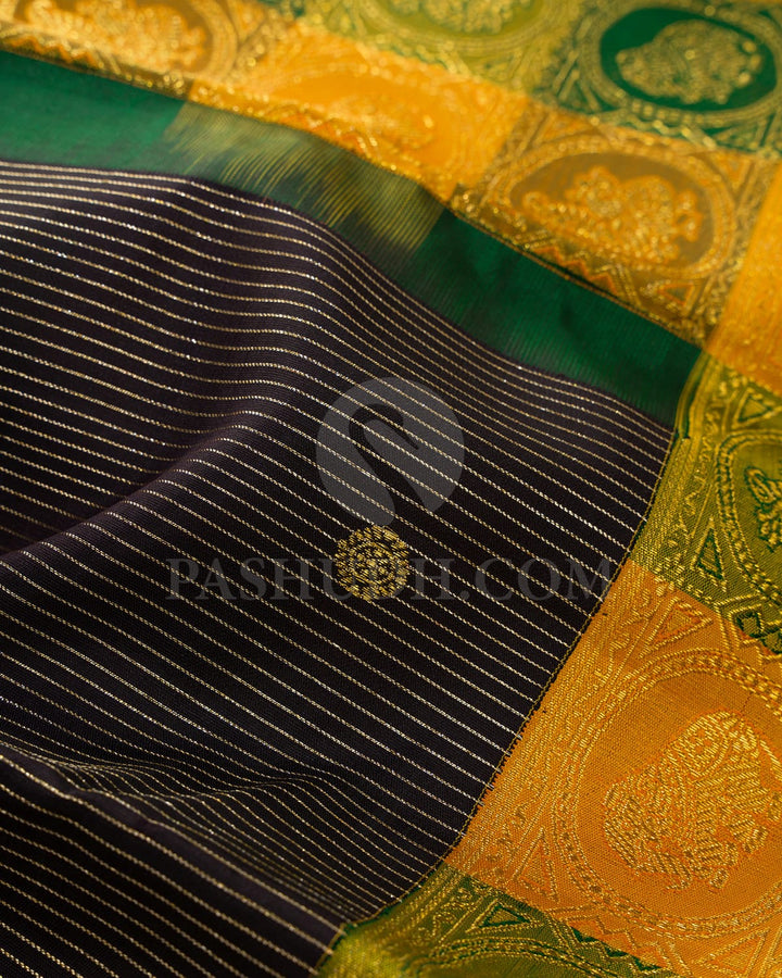 Aubergine Traditional Kanjivaram Silk Saree-S1619(B)