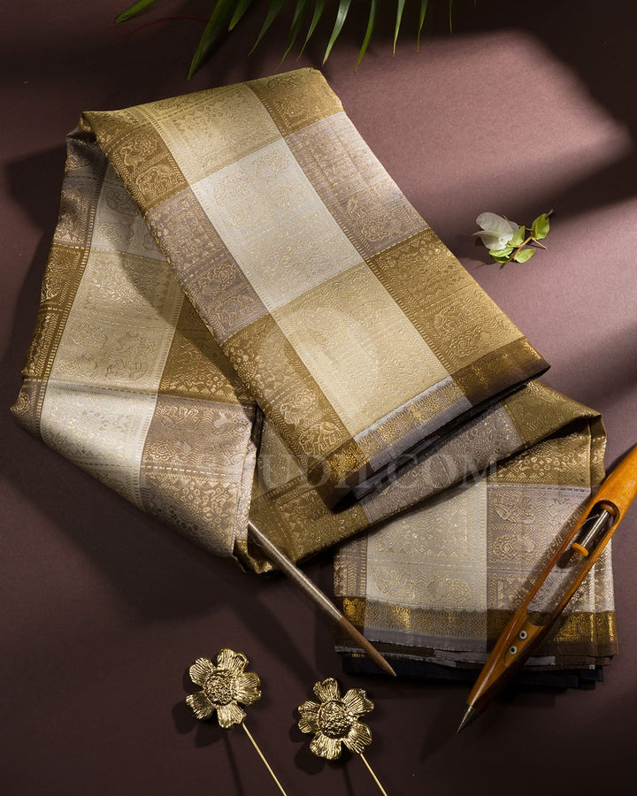 Multi Color Traditional Kanjivaram Silk Saree-S1683(B)