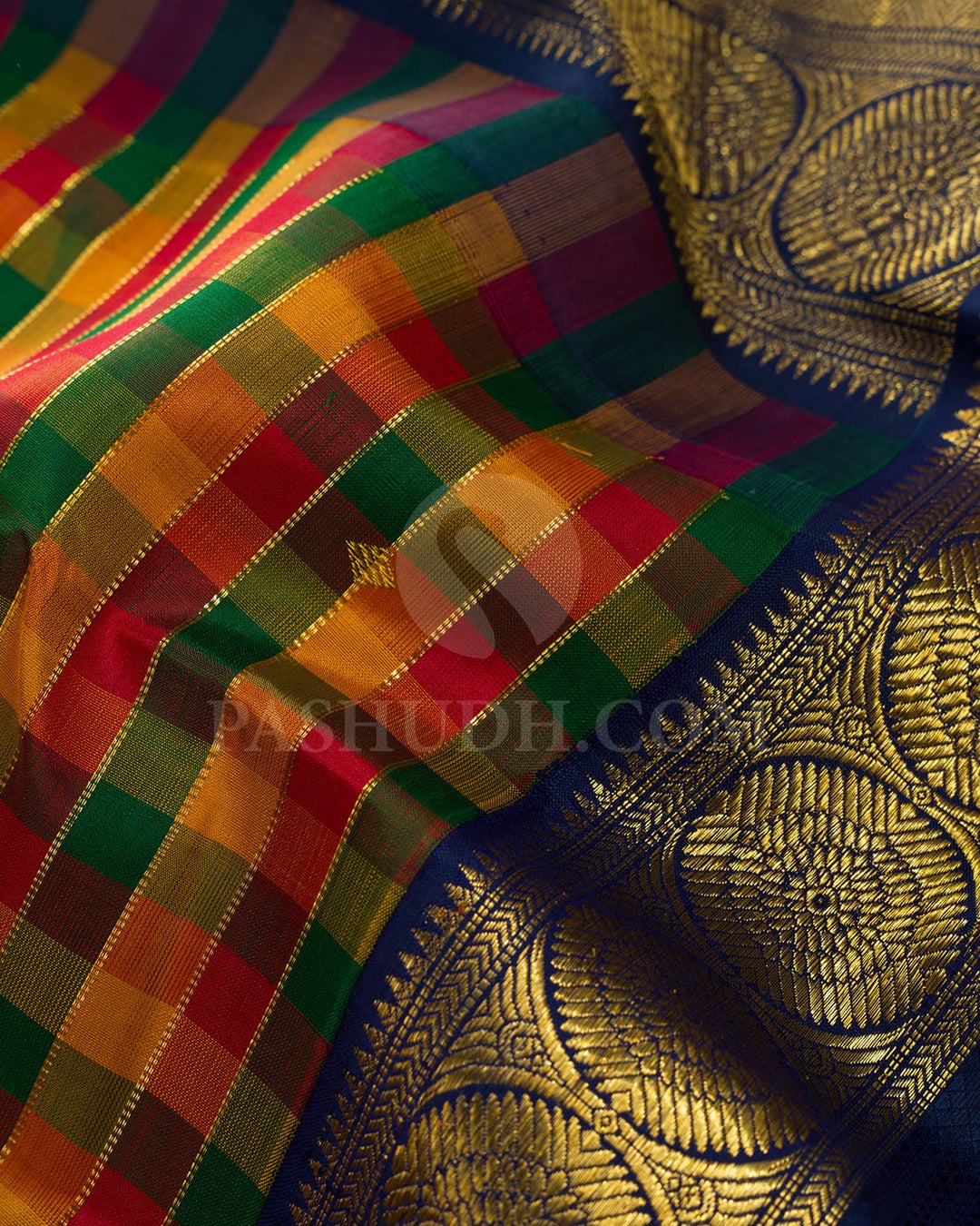 Multicolor Paalum Pazhamum Kanjivaram Silk Saree-S1725(A)