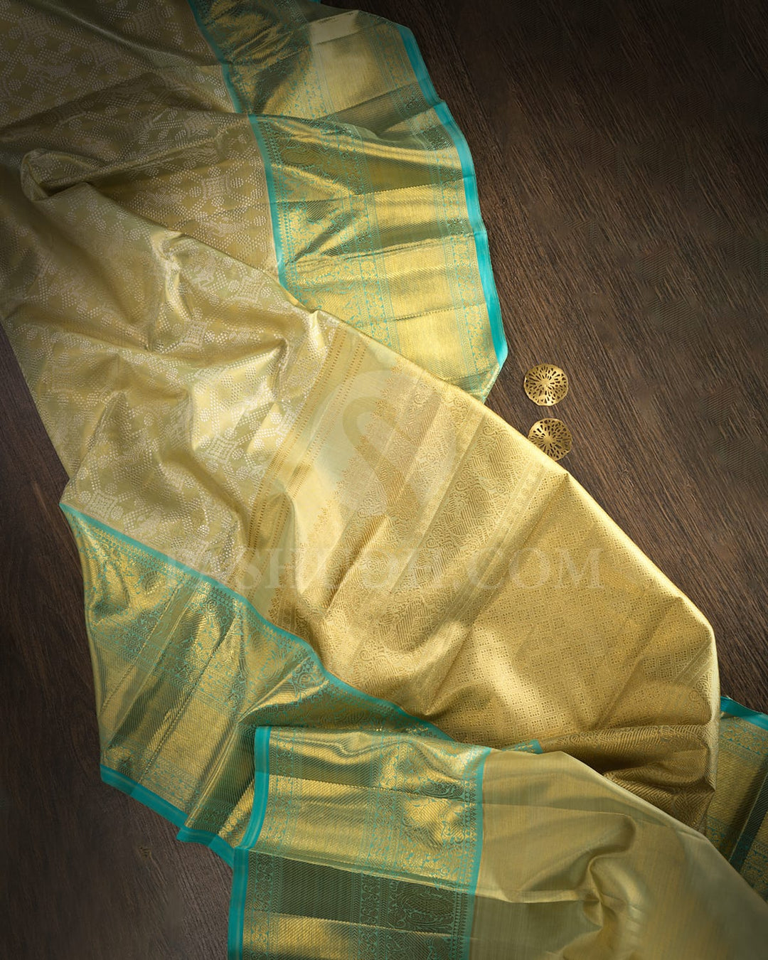 Pastel Green Tissue Kanjivaram Silk Saree-SP406