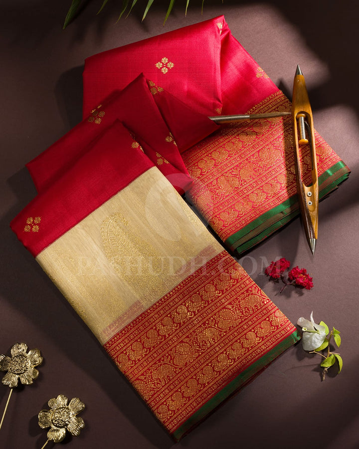 Red Traditional Kanjivaram Silk Saree-S1740(A)
