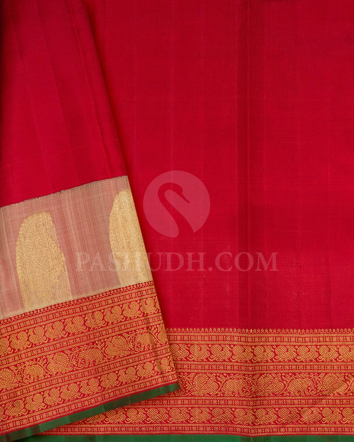 Red Traditional Kanjivaram Silk Saree-S1740(A)