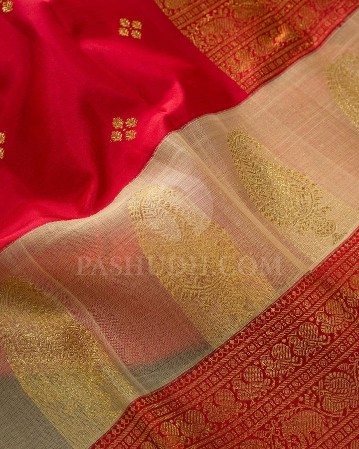 Red Traditional Kanjivaram Silk Saree-S1740(A)