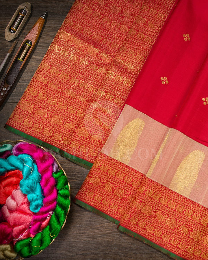 Red Traditional Kanjivaram Silk Saree-S1740(A)
