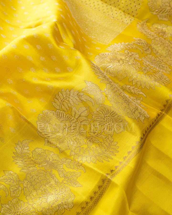 Bright Yellow Kanjivaram Silk Saree-D682(A)