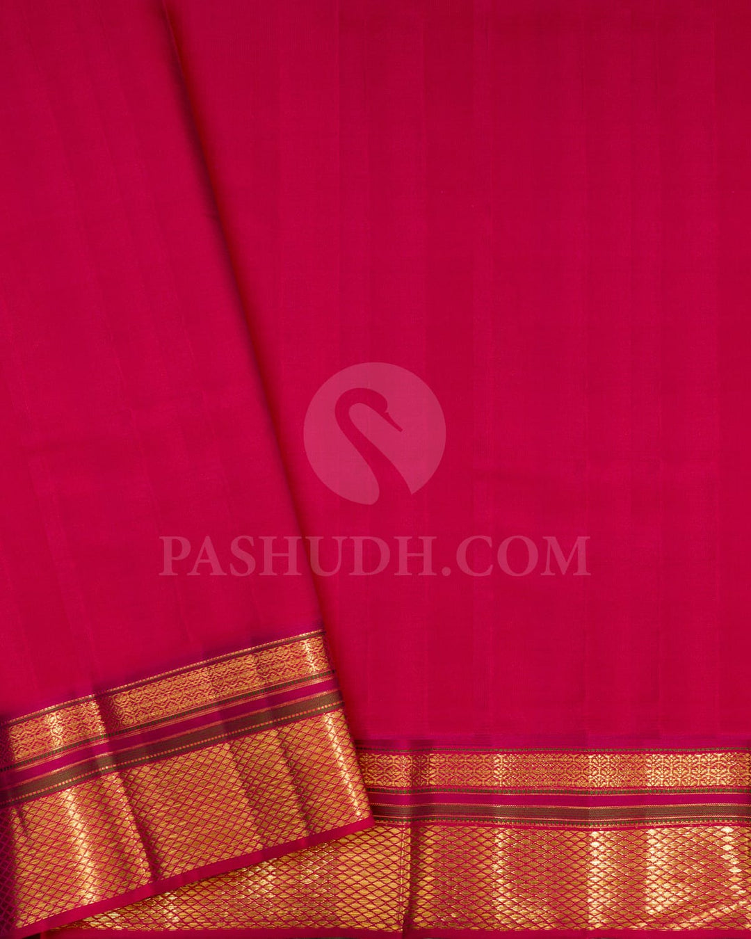 Orange With Cherry Pink Kanjivaram Silk Saree-D661(D)