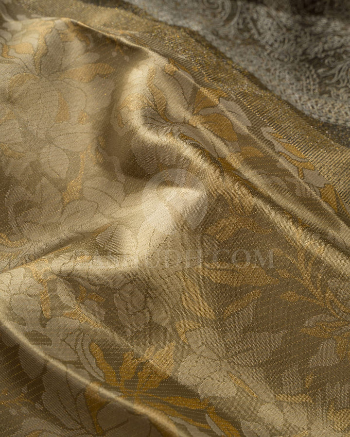 Artichoke Green Kanjivaram Silk Saree-DJ422(D)