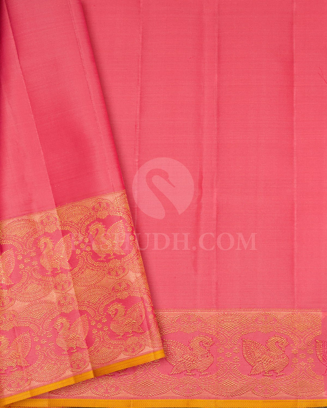 Magenta With Peach Pink Kanjivaram Silk Saree-S1655(D)