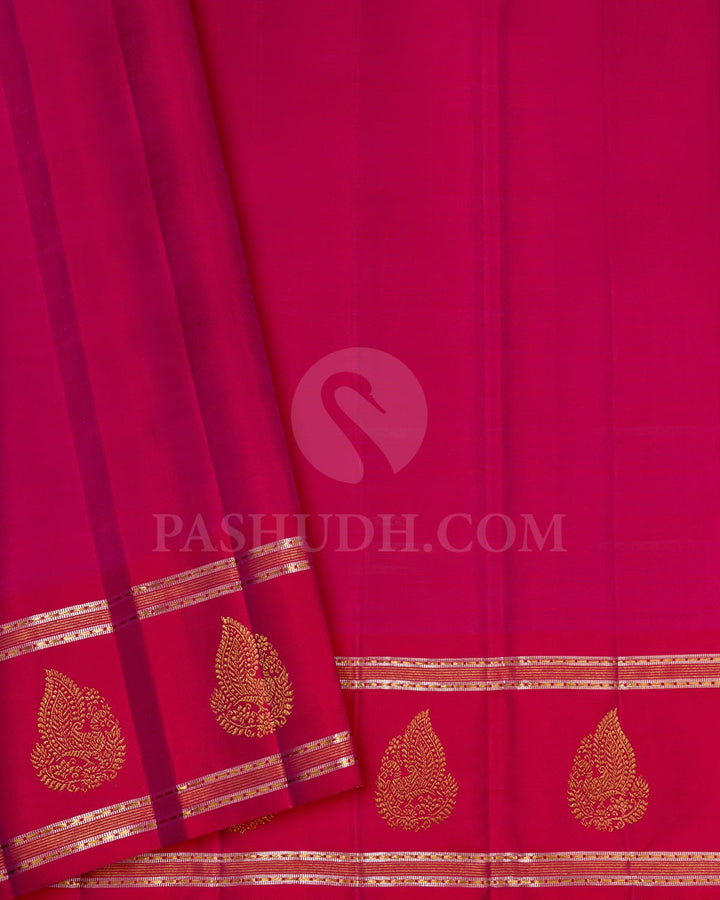 Ruby Pink Kanjivaram Silk Saree-S1622(C)
