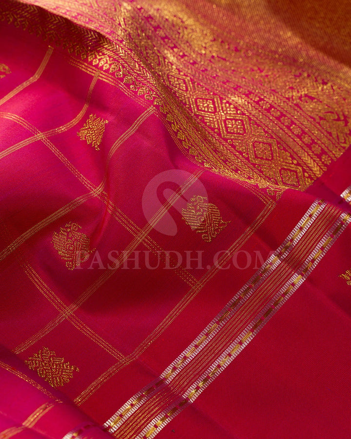 Ruby Pink Kanjivaram Silk Saree-S1622(C)