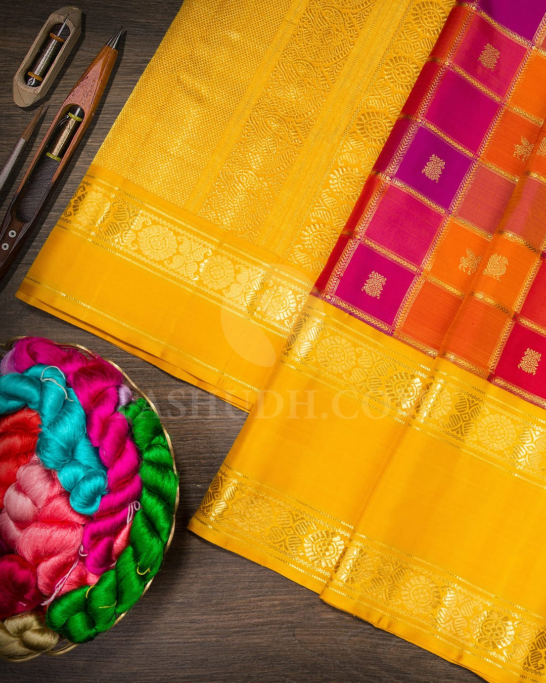 Multicolor Traditional Kanjivaram Silk Saree-S1587(D)