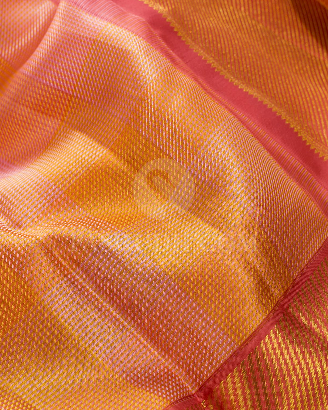Peach And Punch Pink Kanjivaram Silk Saree-DJ442(C)