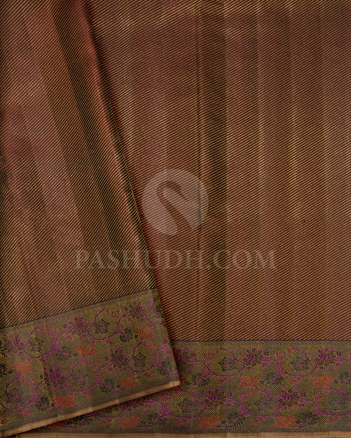 Bottle Green Kanjivaram Silk Saree-D657(C)