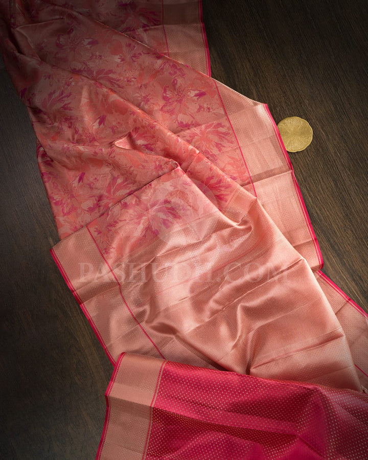 Pastel Shades Of Pink Kanjivaram Silk Saree-DJ355(O)