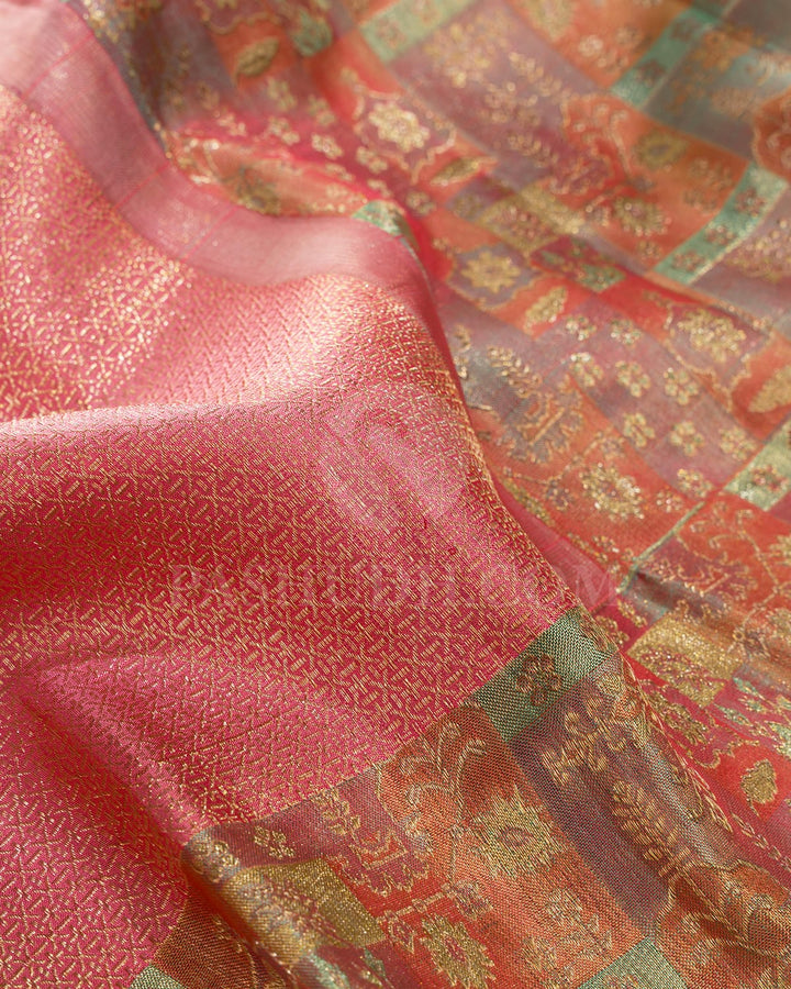 Bubblegum Pink Kanjivaram Silk Saree-D684(A)