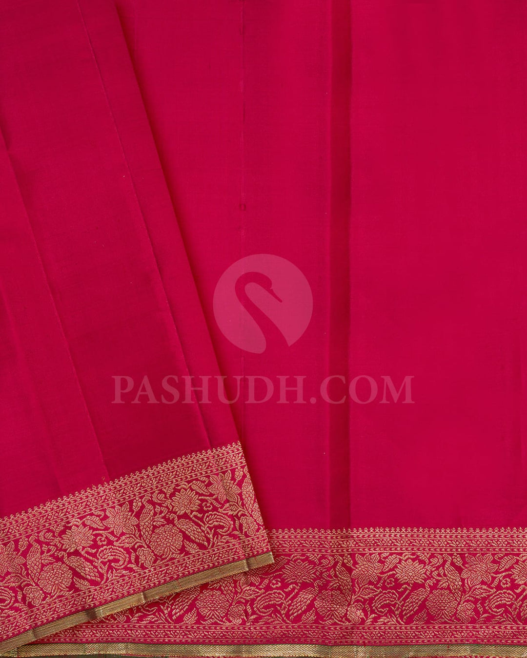 Pastel Pink With Ruby Pink Kanjivaram Silk Saree-S1737(A)