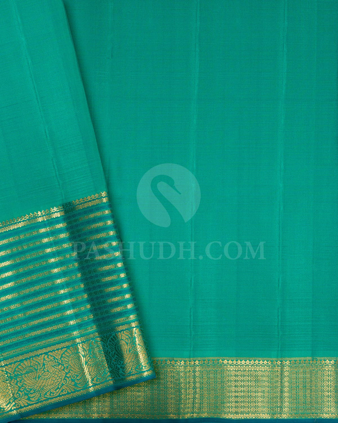 Yellow And Fuchsia Green Kanjivaram Silk Saree-S1734(A)