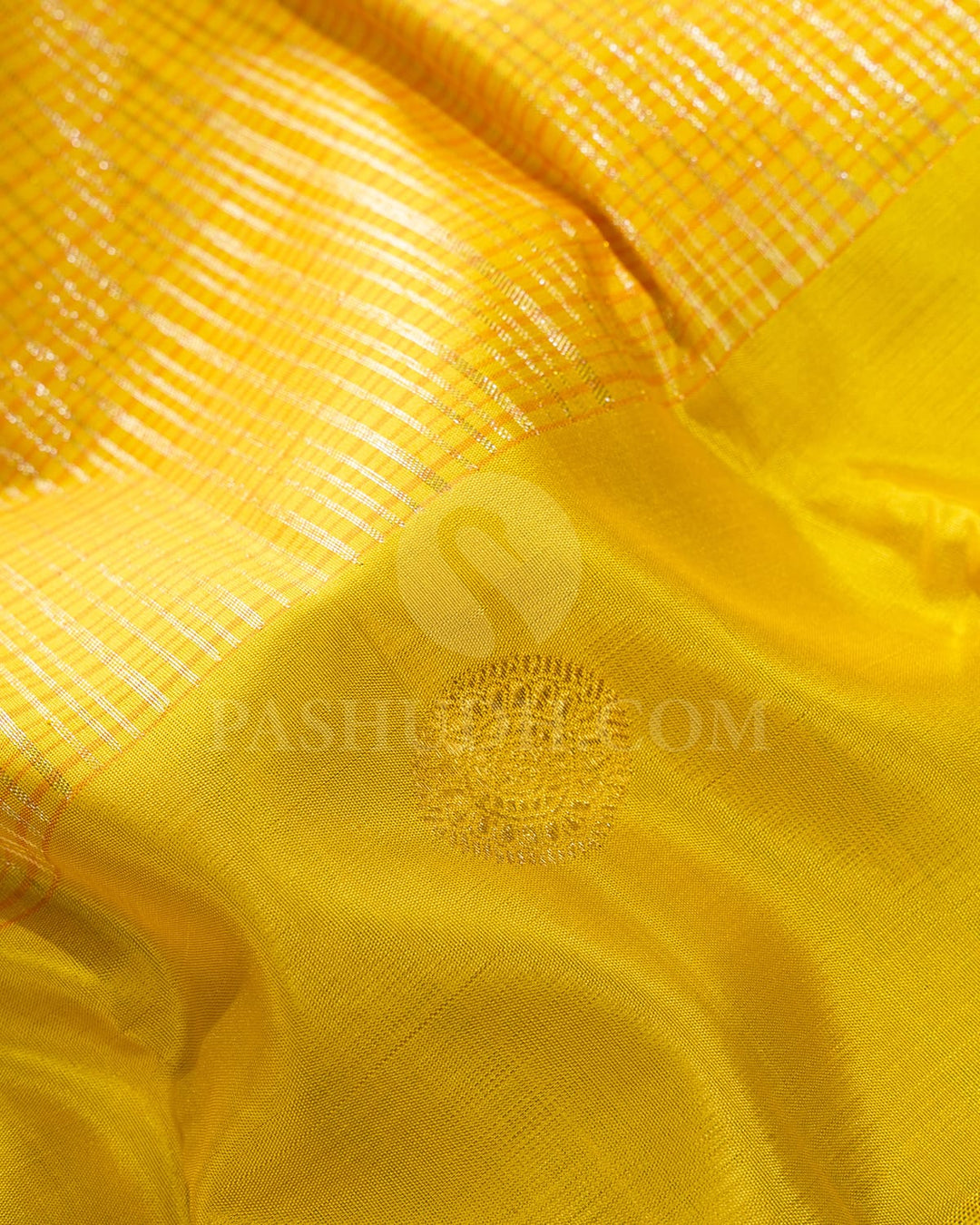 Yellow And Fuchsia Green Kanjivaram Silk Saree-S1734(A)