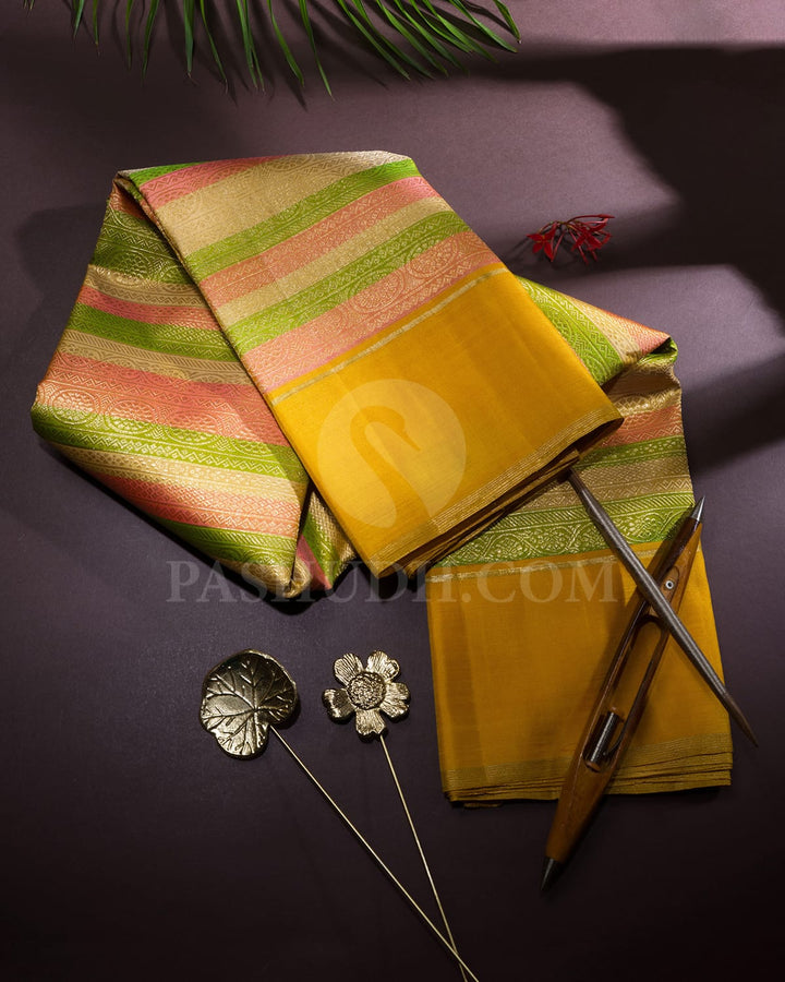 Multicolor Kanjivaram Silk Saree-S1555(B)