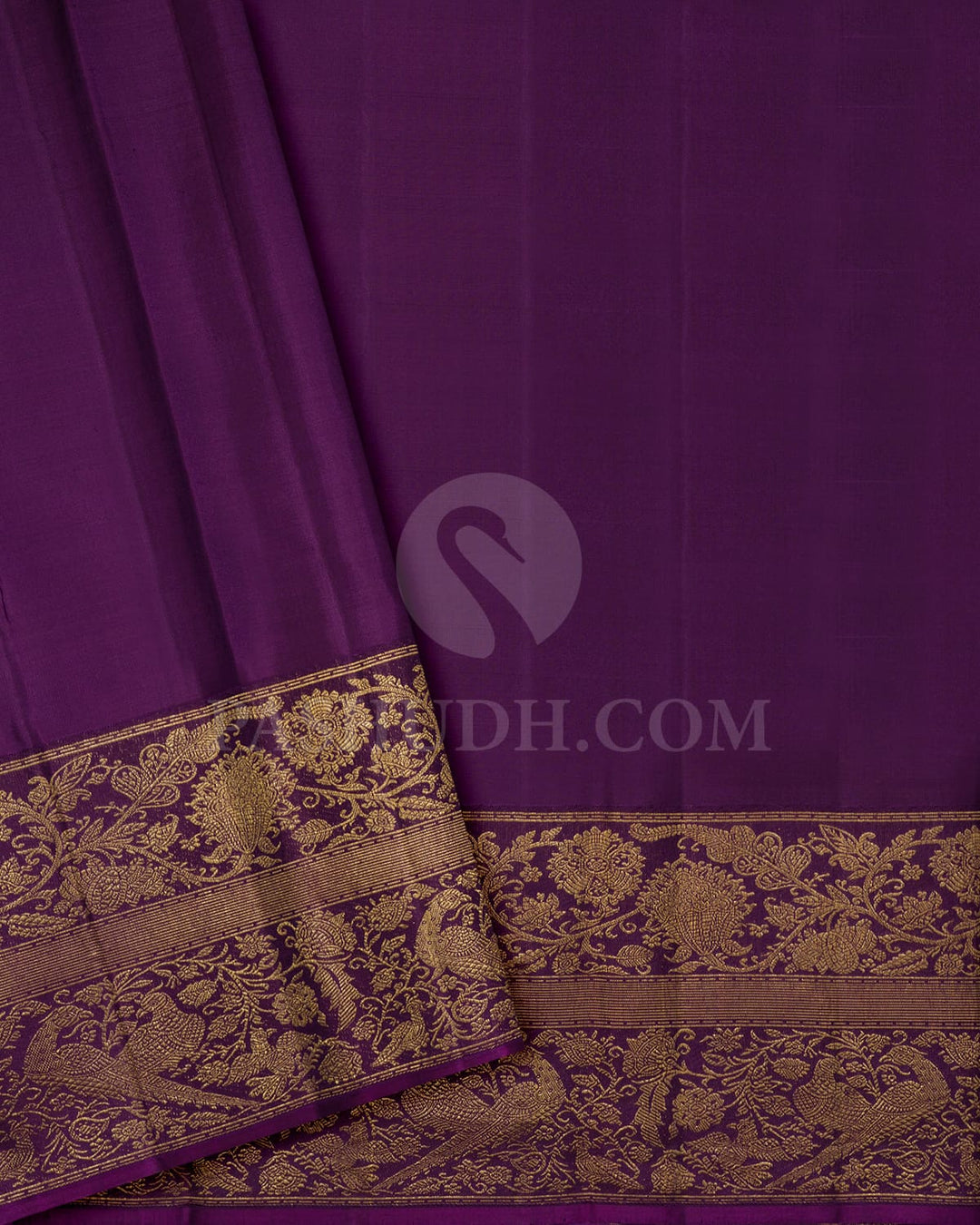Bright Pink With Purple Kanjivaram Silk Saree-S1641(C)