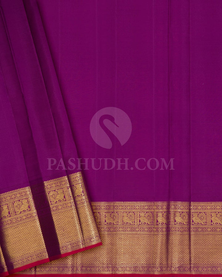 Irish Purple Kanjivaram Silk Saree-S1601(C)