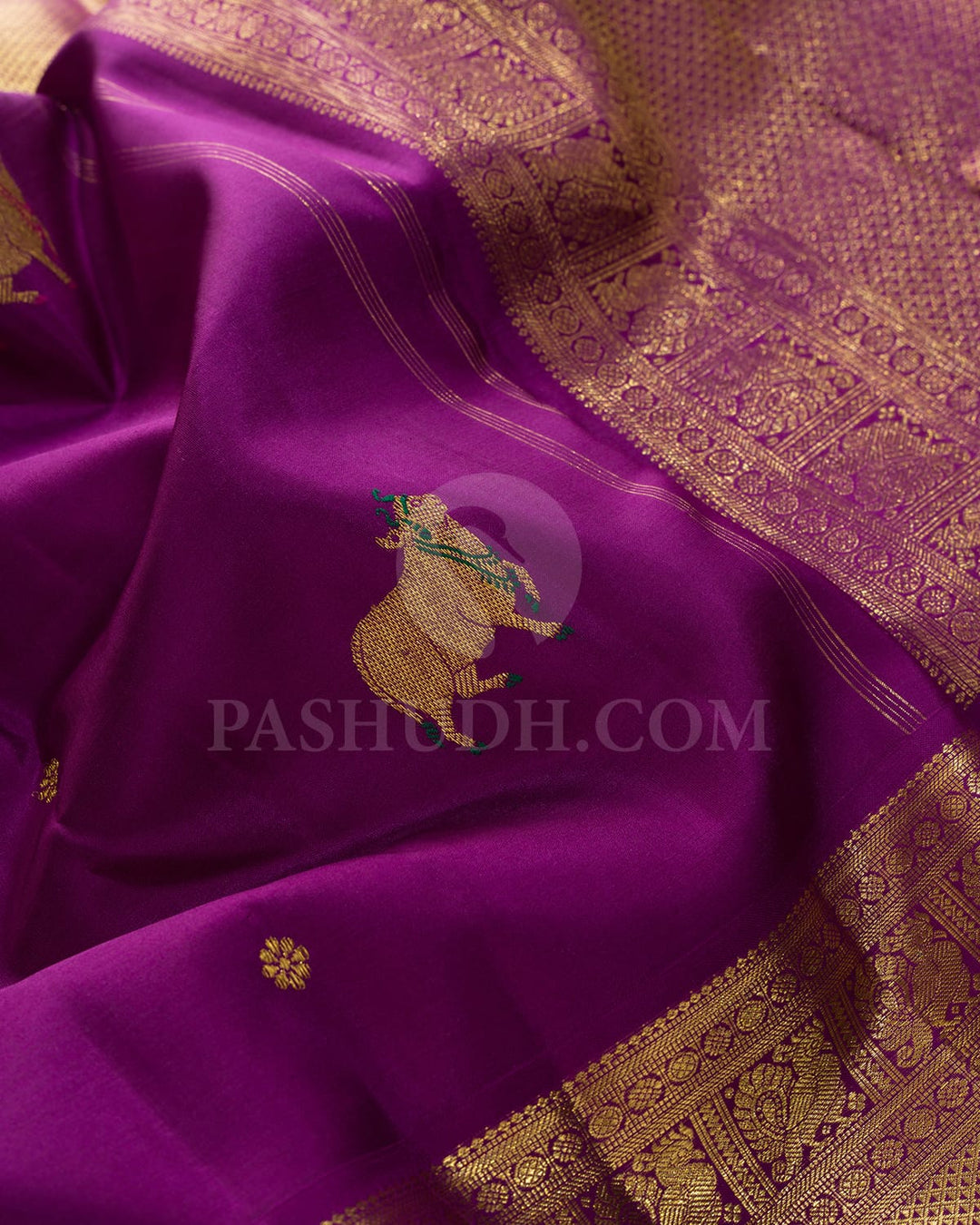 Irish Purple Kanjivaram Silk Saree-S1601(C)