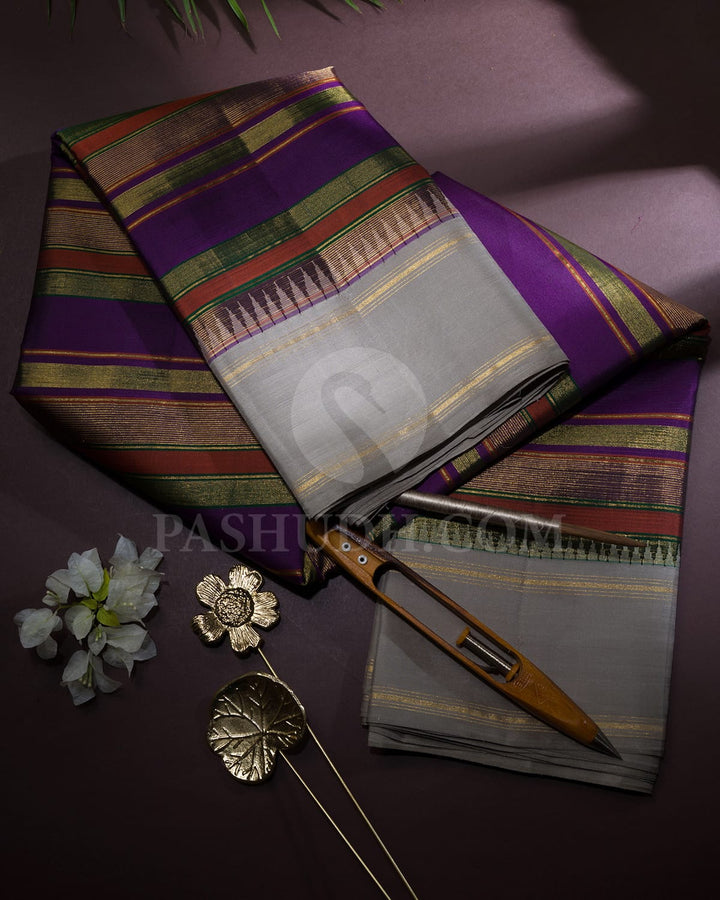 Multicolor Traditional Kanjivaram Silk Saree-AK26