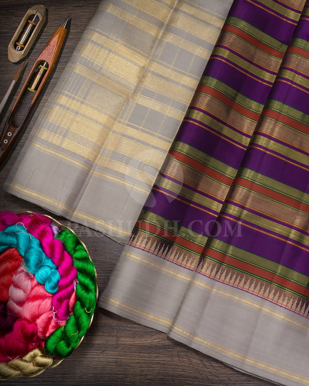 Multicolor Traditional Kanjivaram Silk Saree-AK26