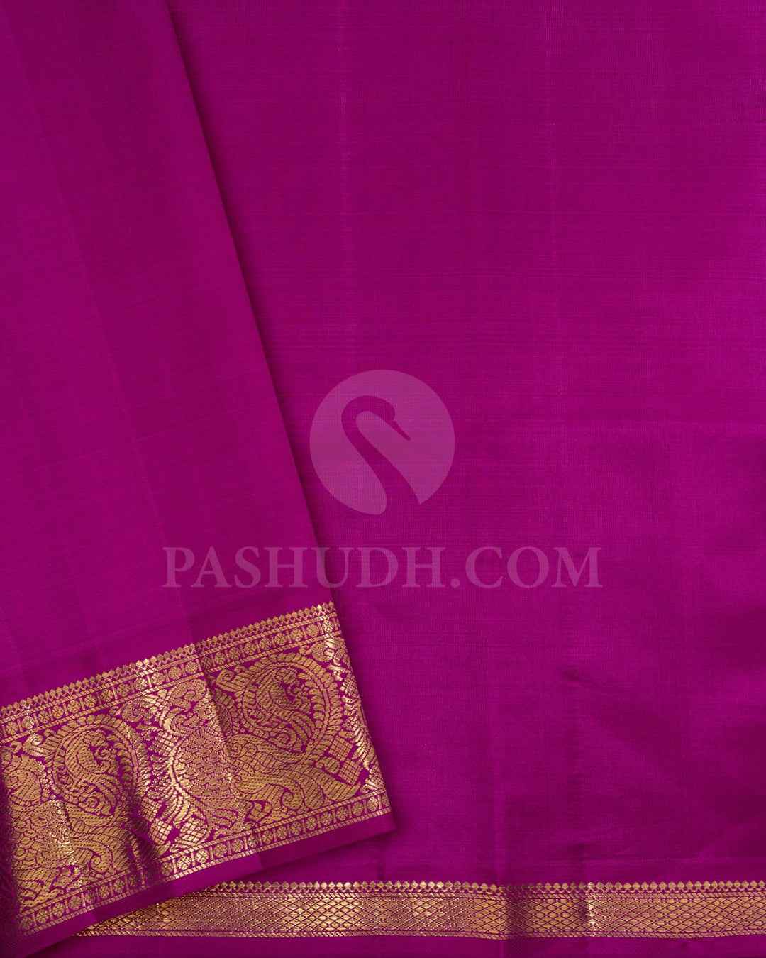 Sky Blue With Magenta Kora Organza Kanjivaram Silk Saree-S1397(D)
