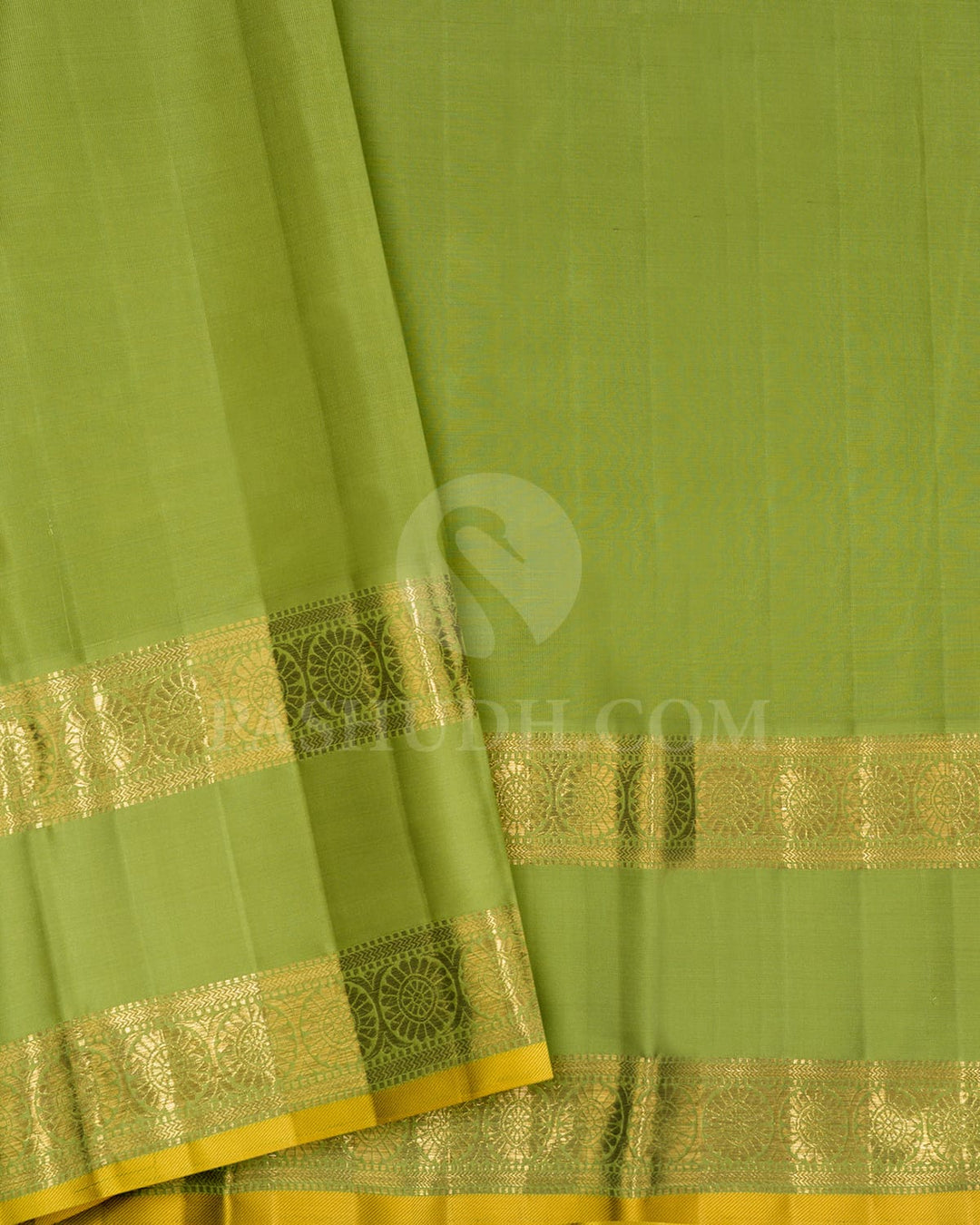 Midnight Blue With Parrot Green Kanjivaram Silk Saree-S1748(A)