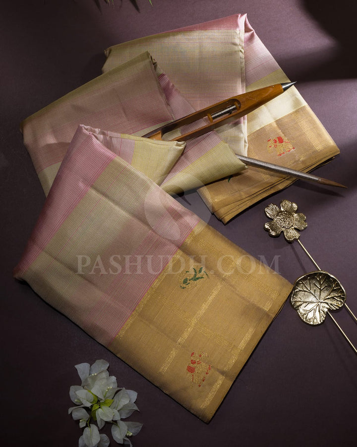 Multishade Kanjivaram Silk Saree-S1755(A)