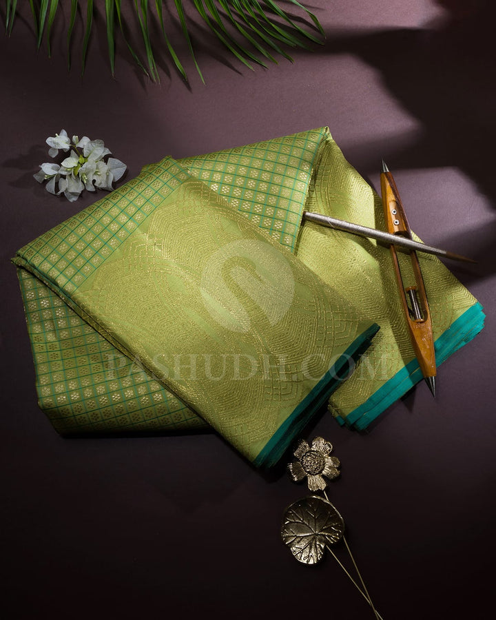 Parrot Green Kanjivaram Silk Saree-S1749(A)