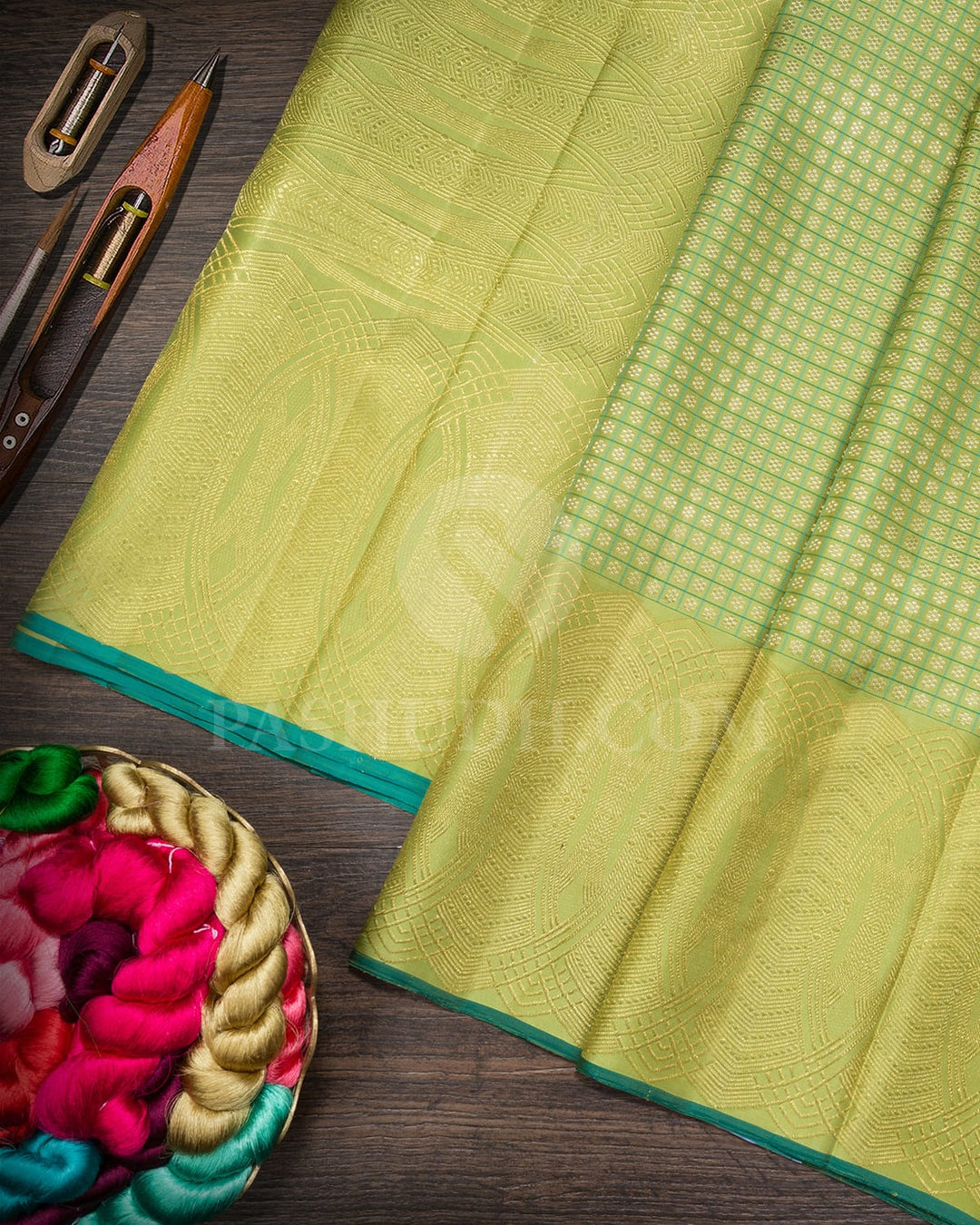 Parrot Green Kanjivaram Silk Saree-S1749(A)