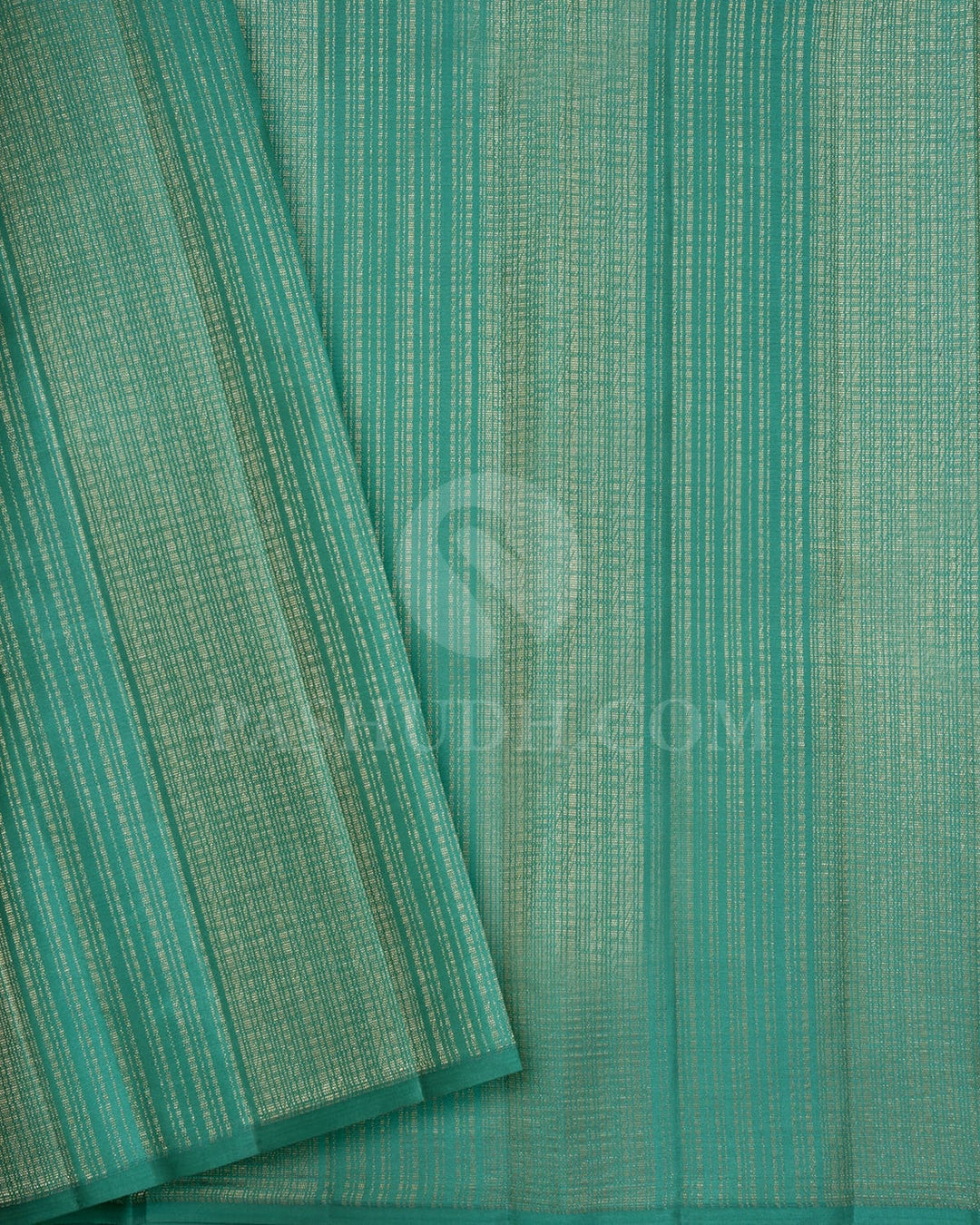 Dual Shaded Emerald Green With Sage Green Kanjivaram Silk Saree-DJ435(B)