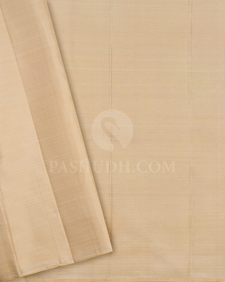 Raspberry Pink With Dual Shaded Sandal Kanjivaram Silk Saree-S1419(C)