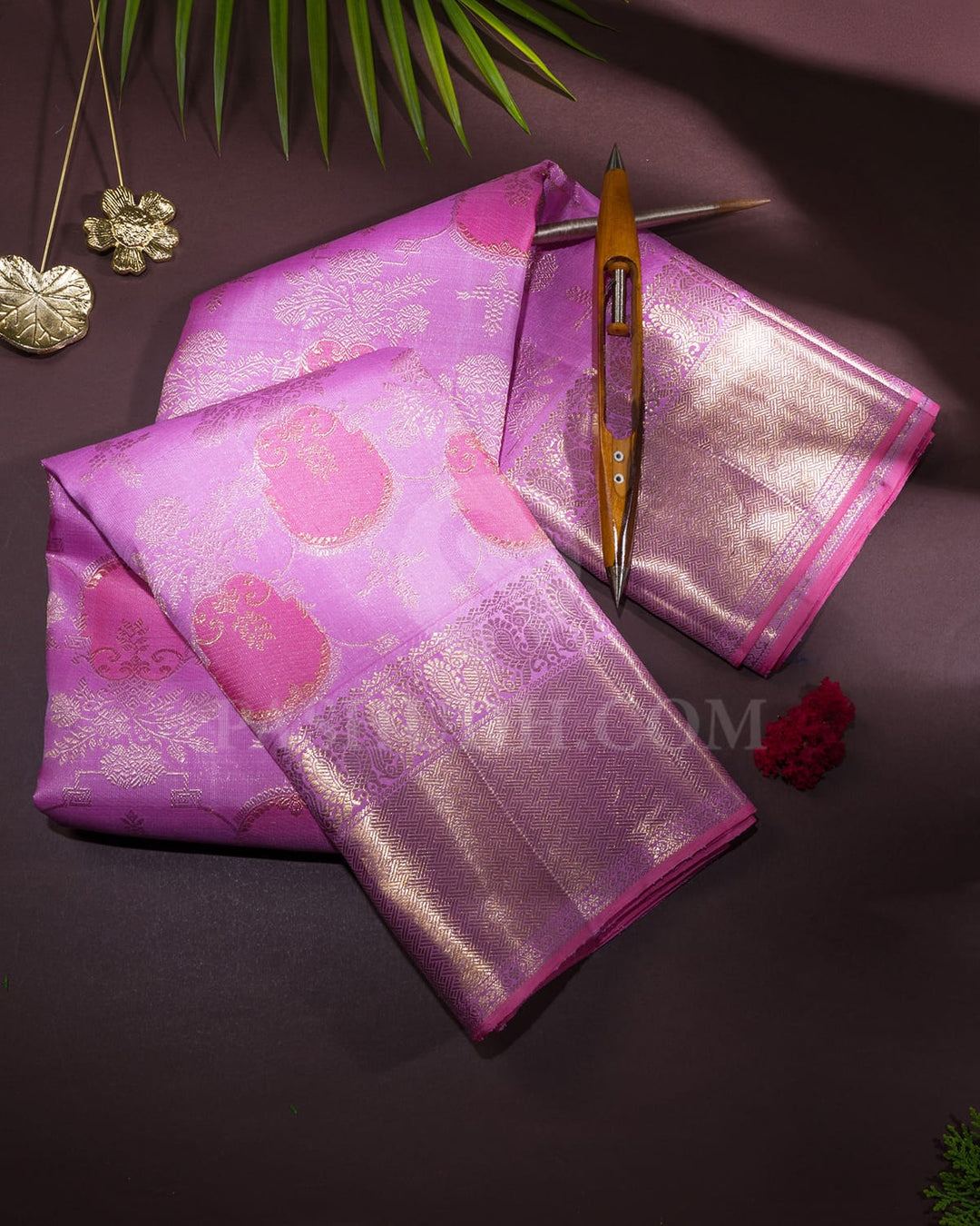 Lilac Bridal Kanjivaram Silk Saree-S1762(A)